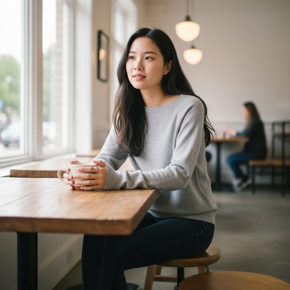 Halogen 100% Cashmere Gray Crewneck Sweater Women’s Size Small - Picture 1 of 9